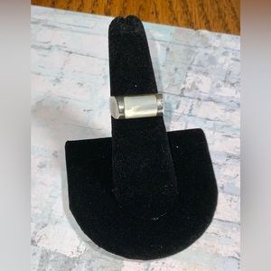 Vintage Mother of Pearl Sterling Silver Ring Sz 5.75